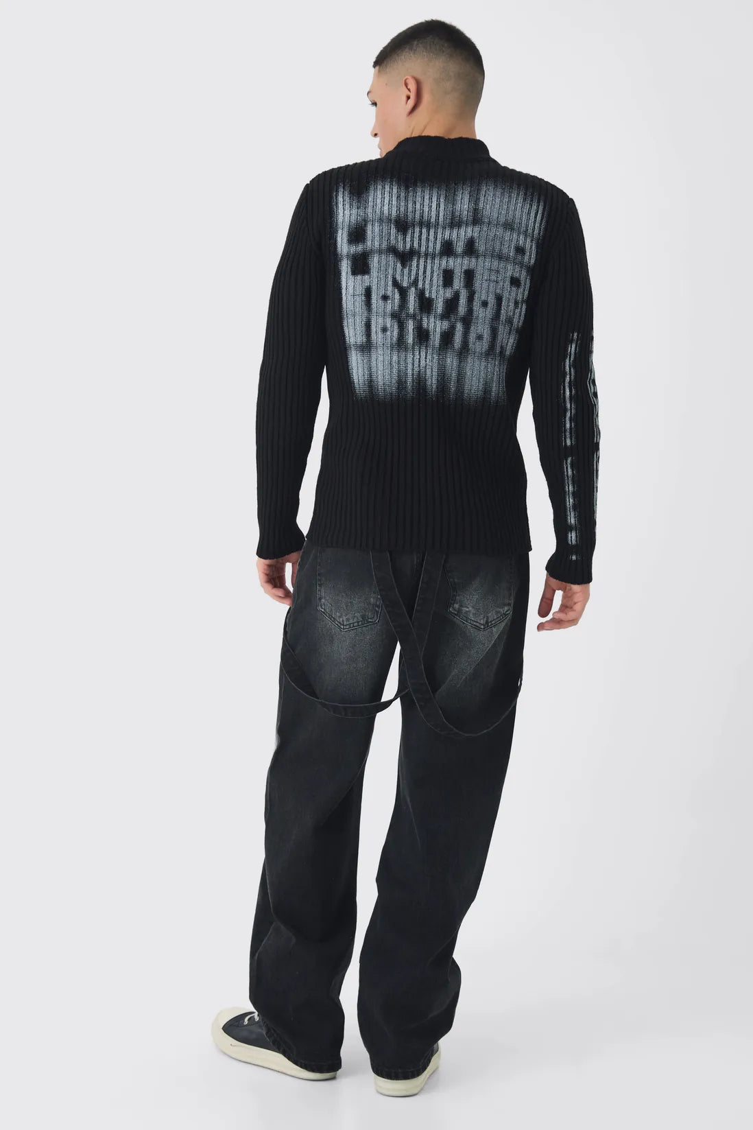Relaxed Rigid Strap Detail Washed Salopettes