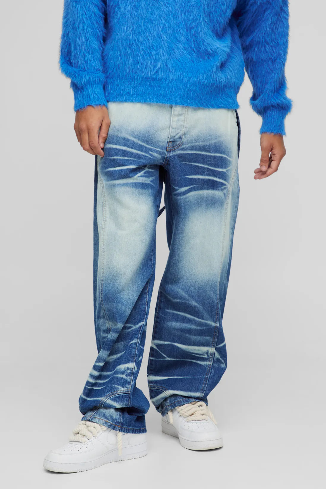 Relaxed Rigid Strap Detail Washed Salopettes