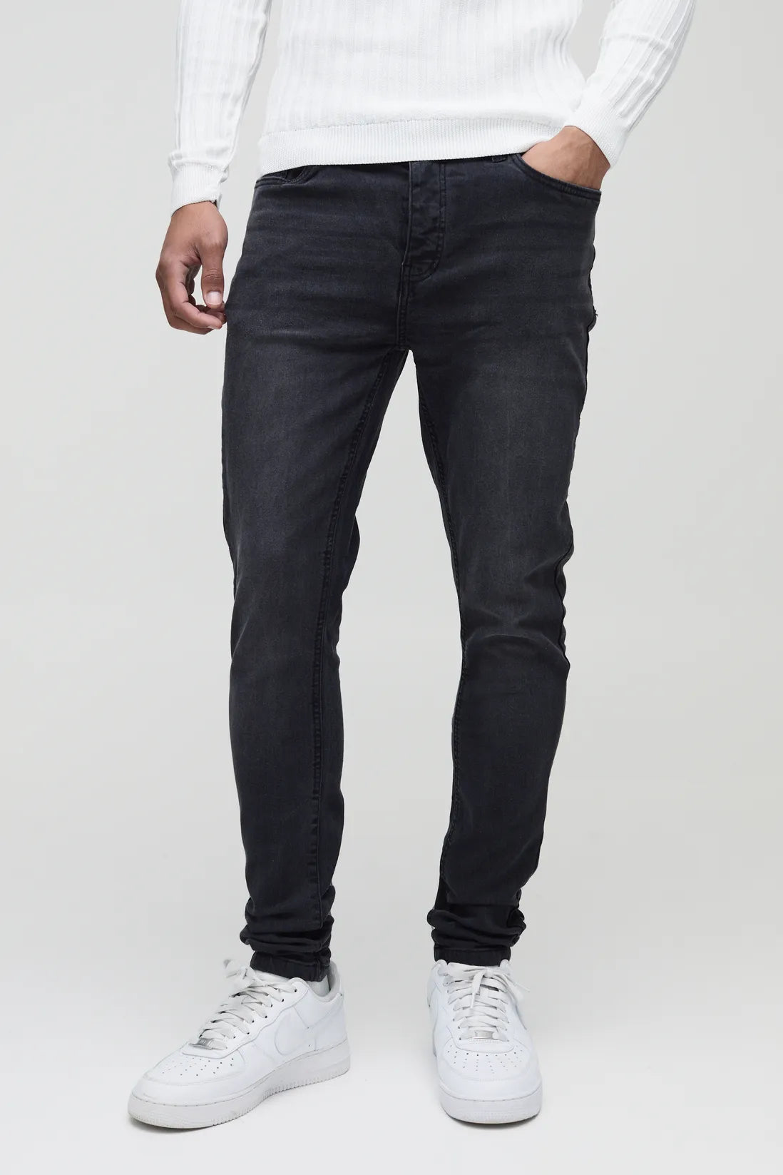 Skinny Stretch Jean in Charcoal
