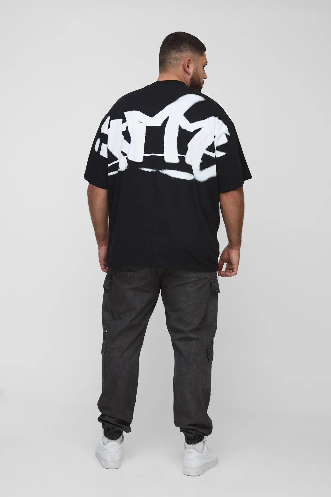 Plus Washed Ripstop Zip Detail Slim Fit Cargo Trousers