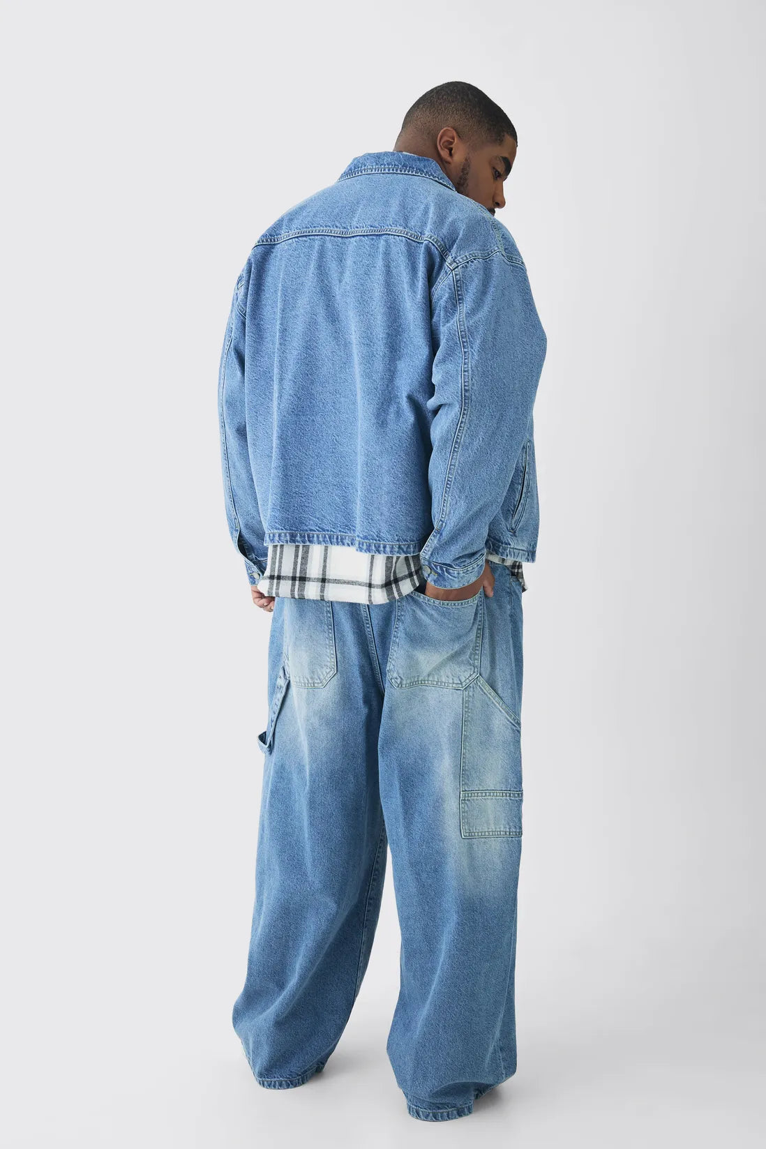 Plus Classic Denim Harrington Jacket