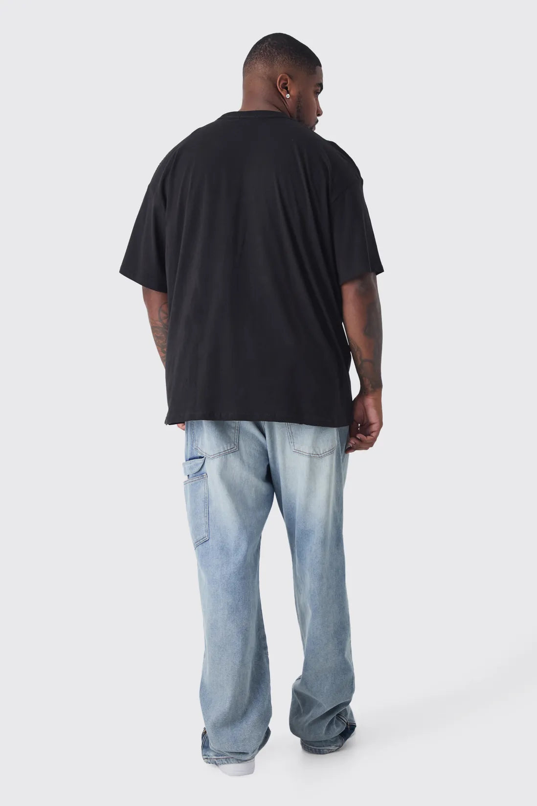 Plus Grills Print Oversized T-shirt in Black