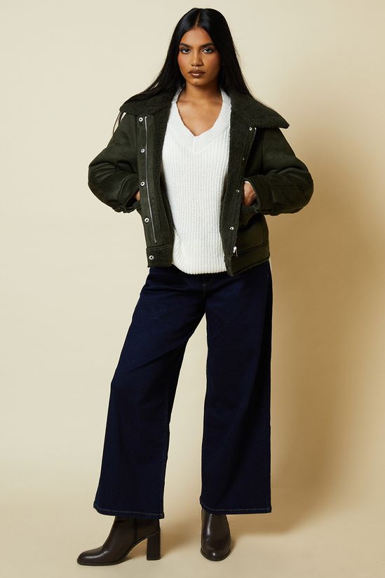 Petite Pocket Aviator Jacket