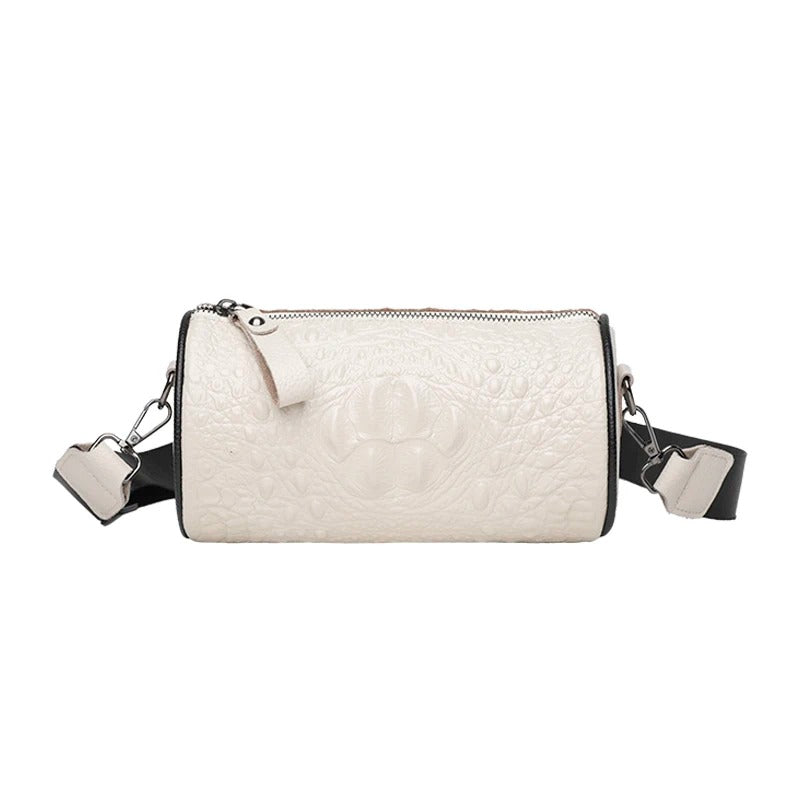 Crocodile Cow Leather Shoulder Bag
