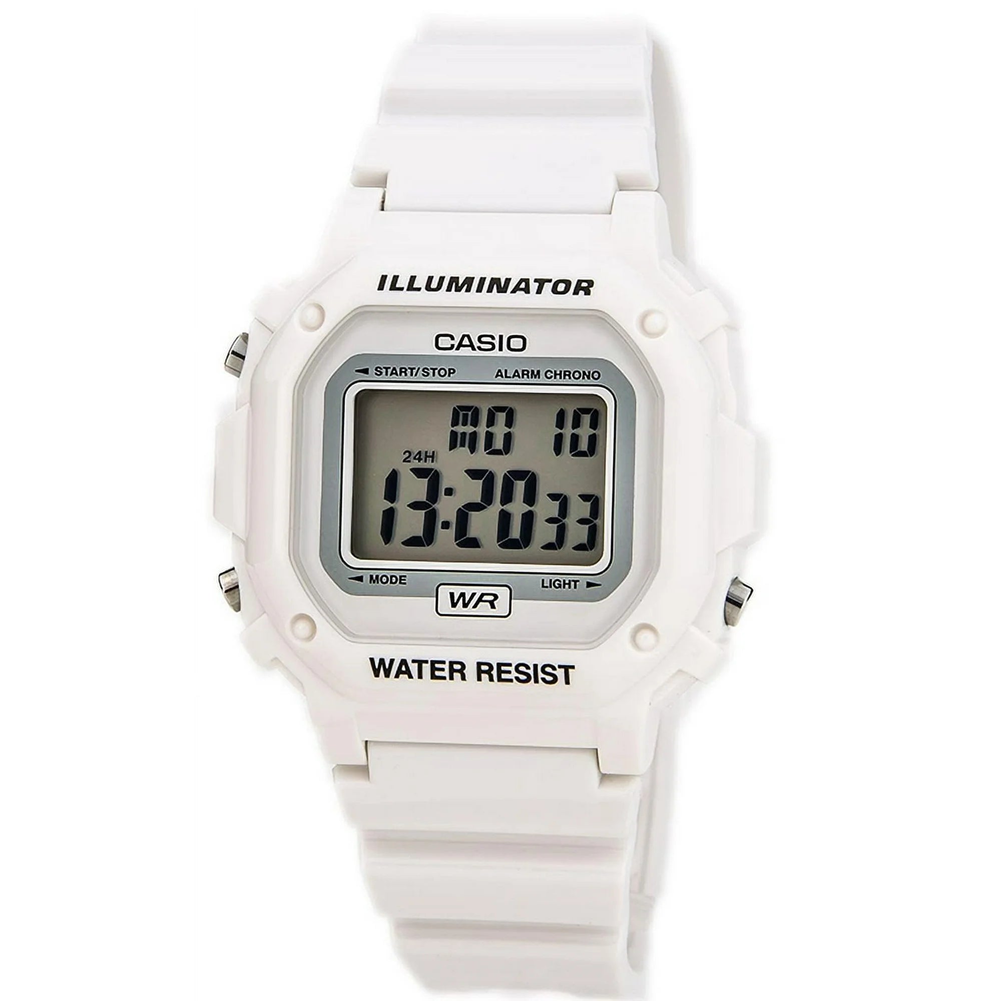 Casio Men's Digital Illuminator Sport Watch, White Resin