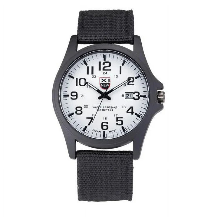 TIHLMK Mens Watches Mens Date Stainless Steel Military Sports Analog Quartz Army Wrist Watch