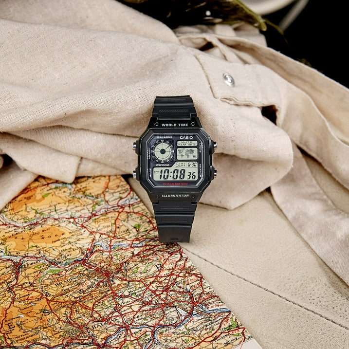 Casio Adult Men's Digital Resin Square Plastic Watch