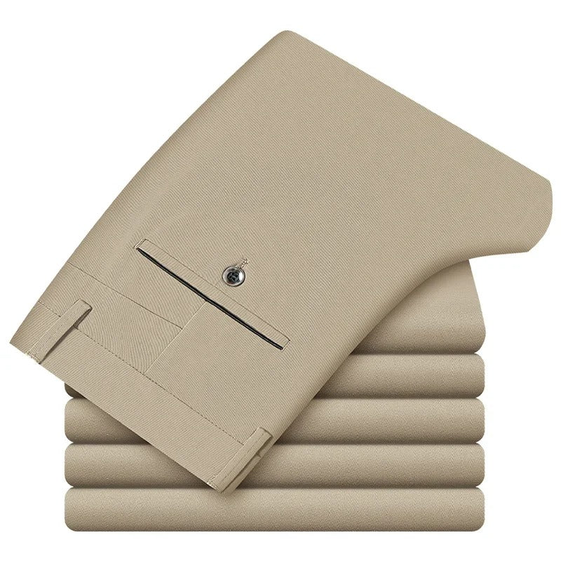 Men’s High-Waist Cotton Stretch Chinos