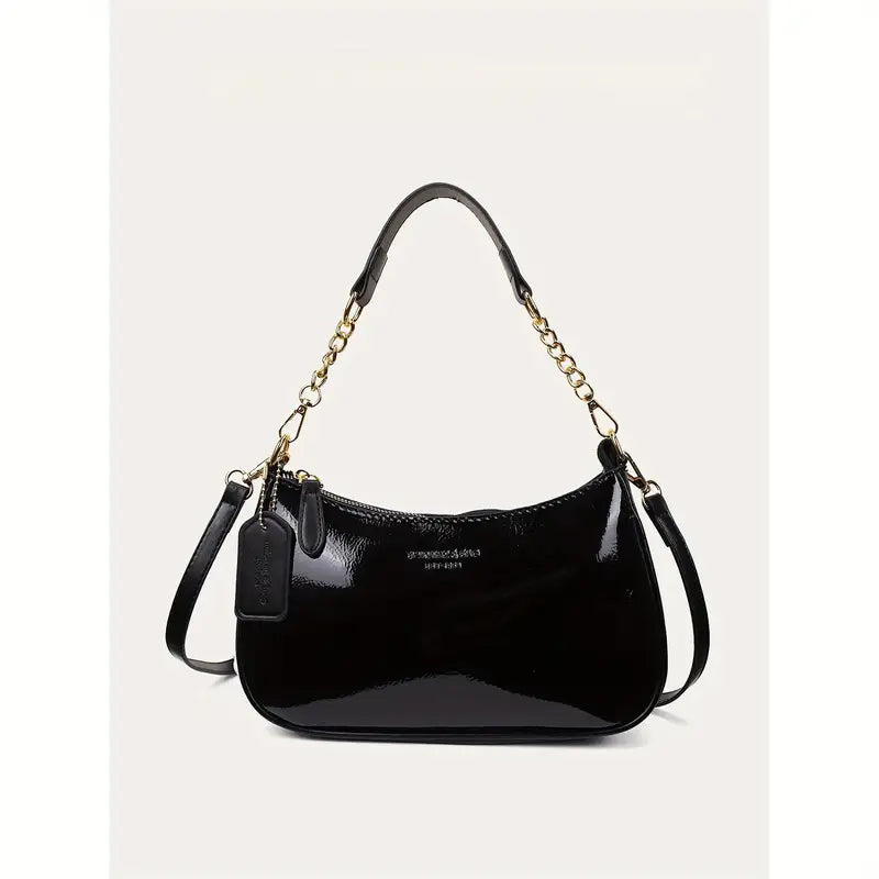 Women Plain Color PU Shoulder Bag