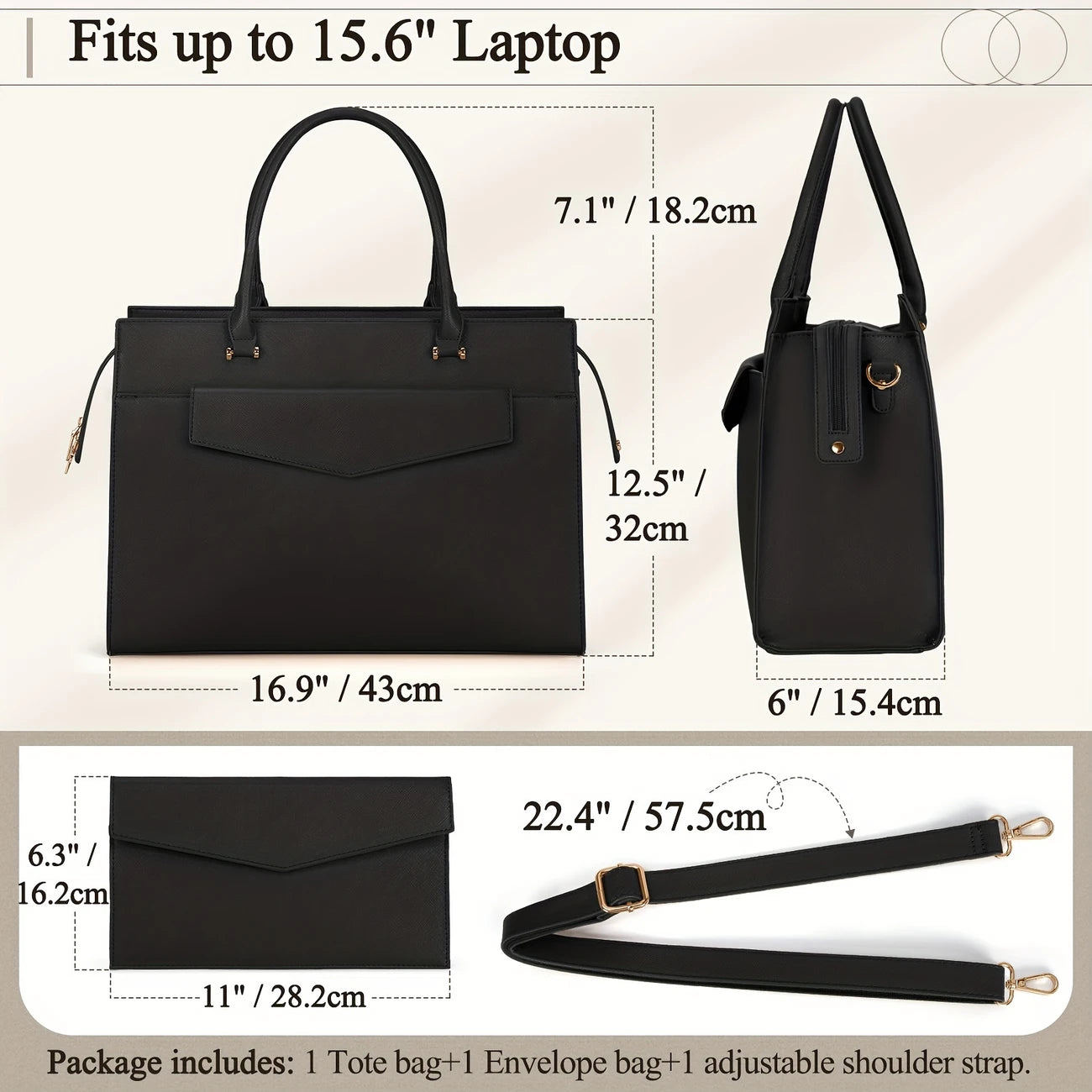 Women, Business Office Computer Briefcase Handbag Shoulder Bag