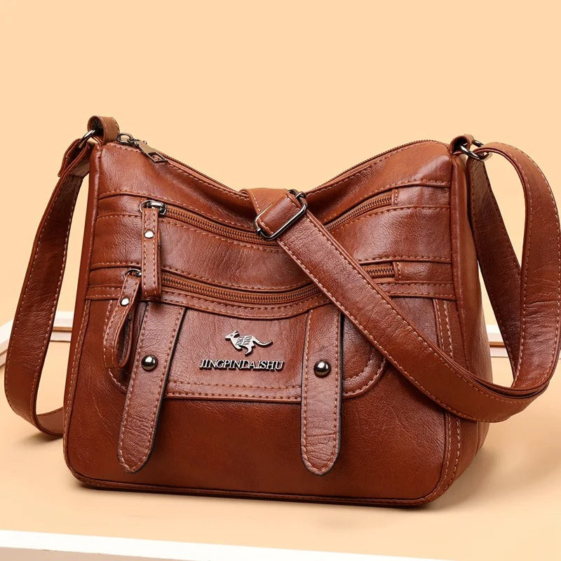 Large Capacity Soft Leather Mom Bag