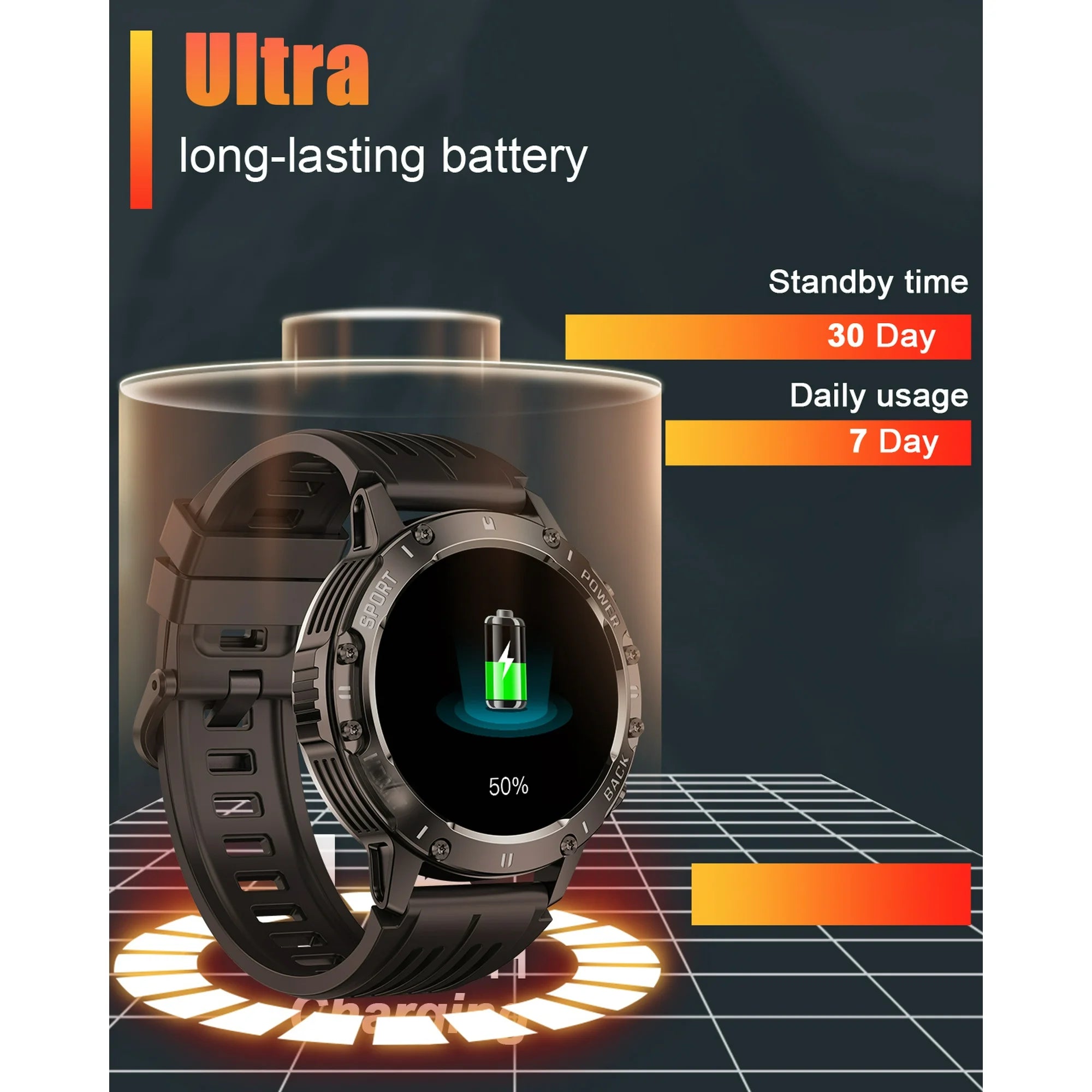Tikland Military Smart Watch for Men