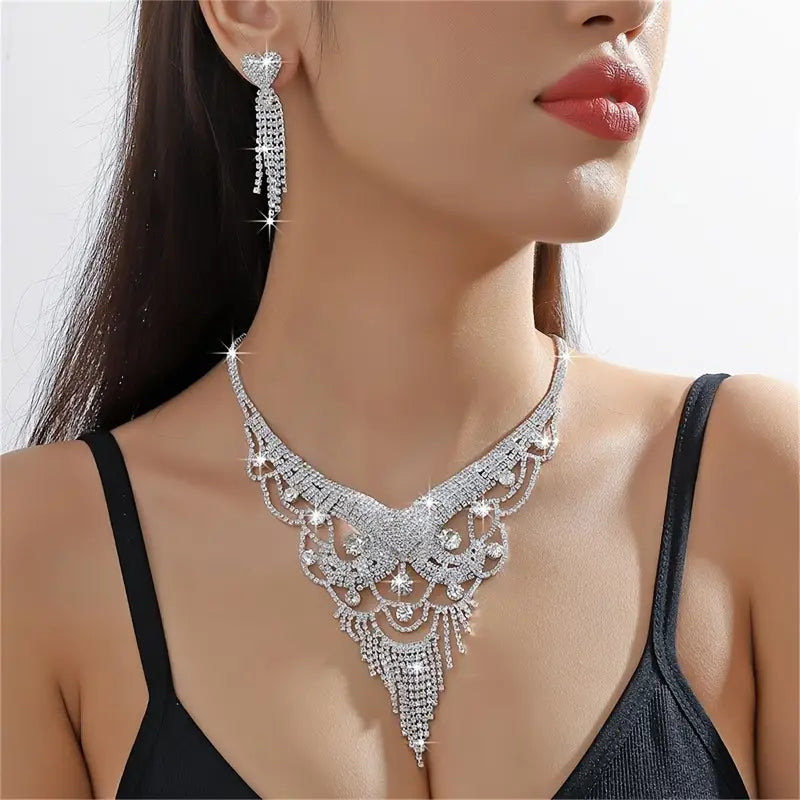 Elegant Sterling Silver Jewelry Set