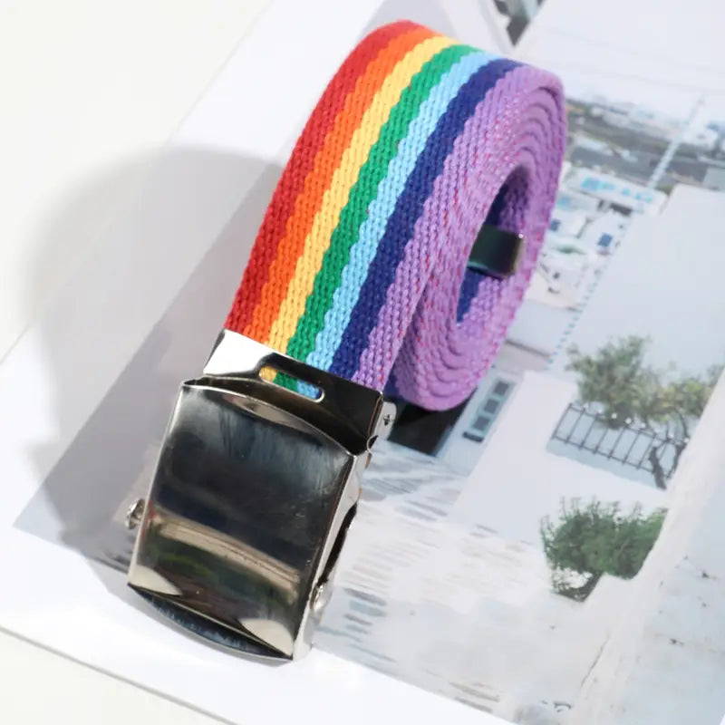 Canvas Men's Rainbow Belt