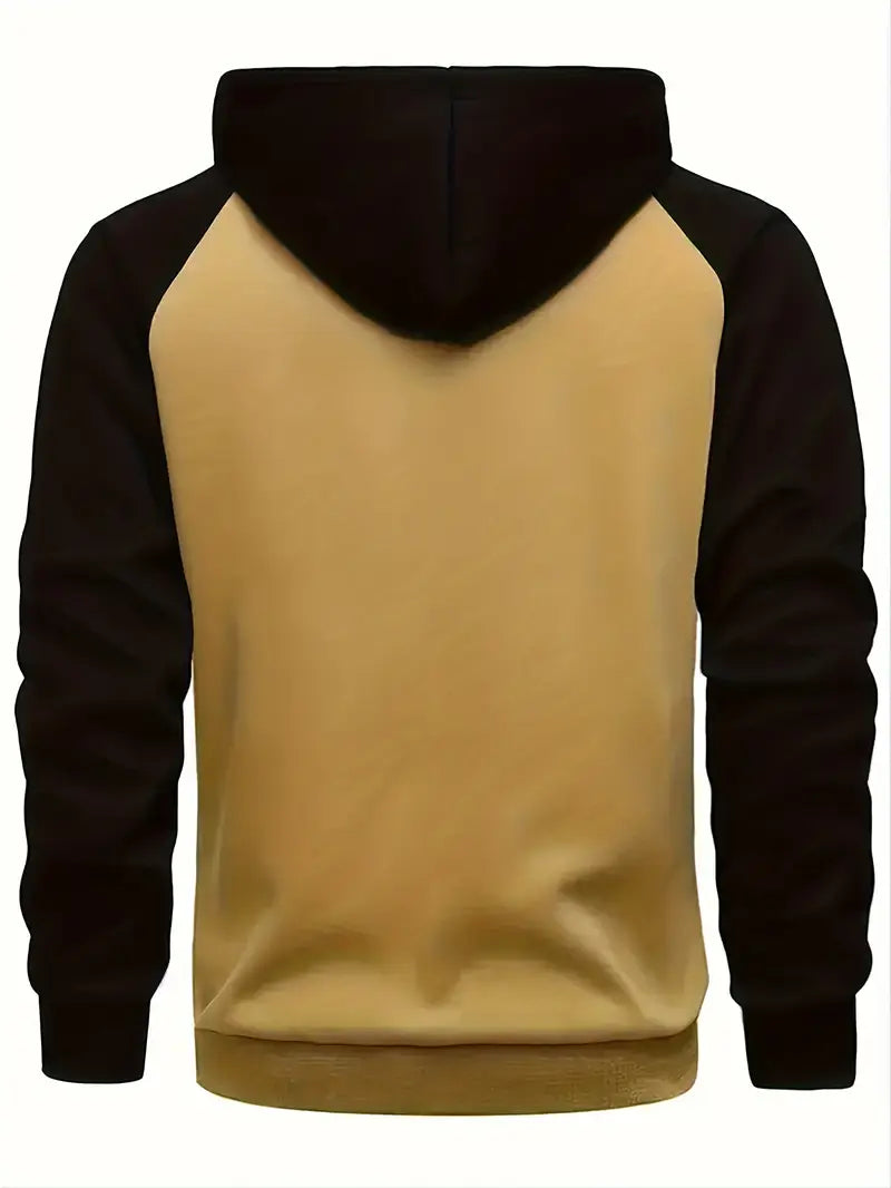 Men's Hooded Zip-Up Jacket with Pockets
