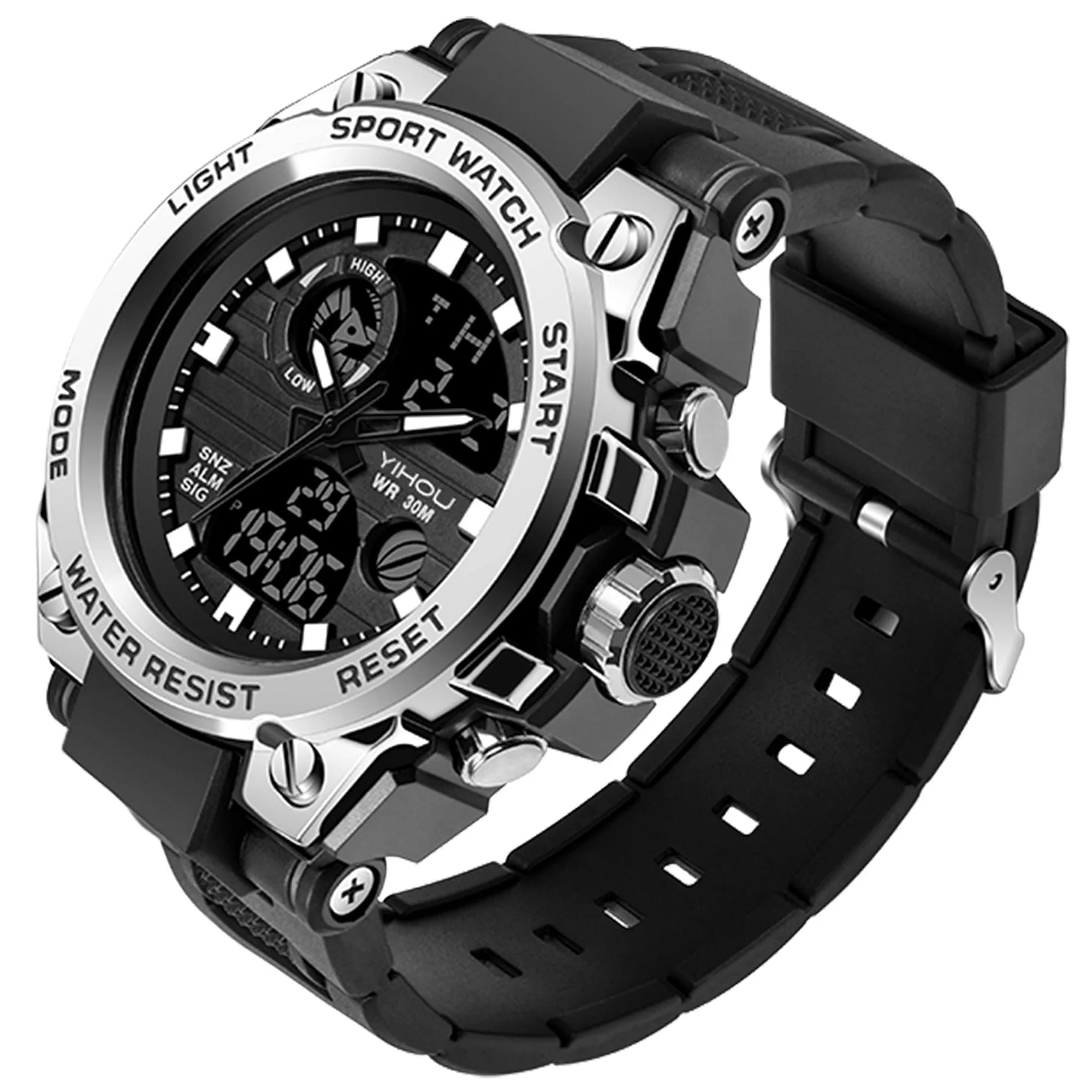 Findtime Men's Military Watch Outdoor Sports Electronic Watch Tactical Army Wristwatch LED Stopwatch Waterproof Digital Analog Watches