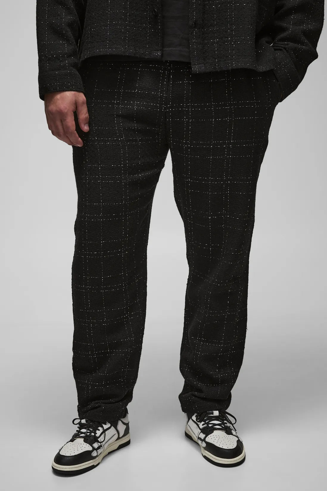 Plus Boucle Tapered Trousers