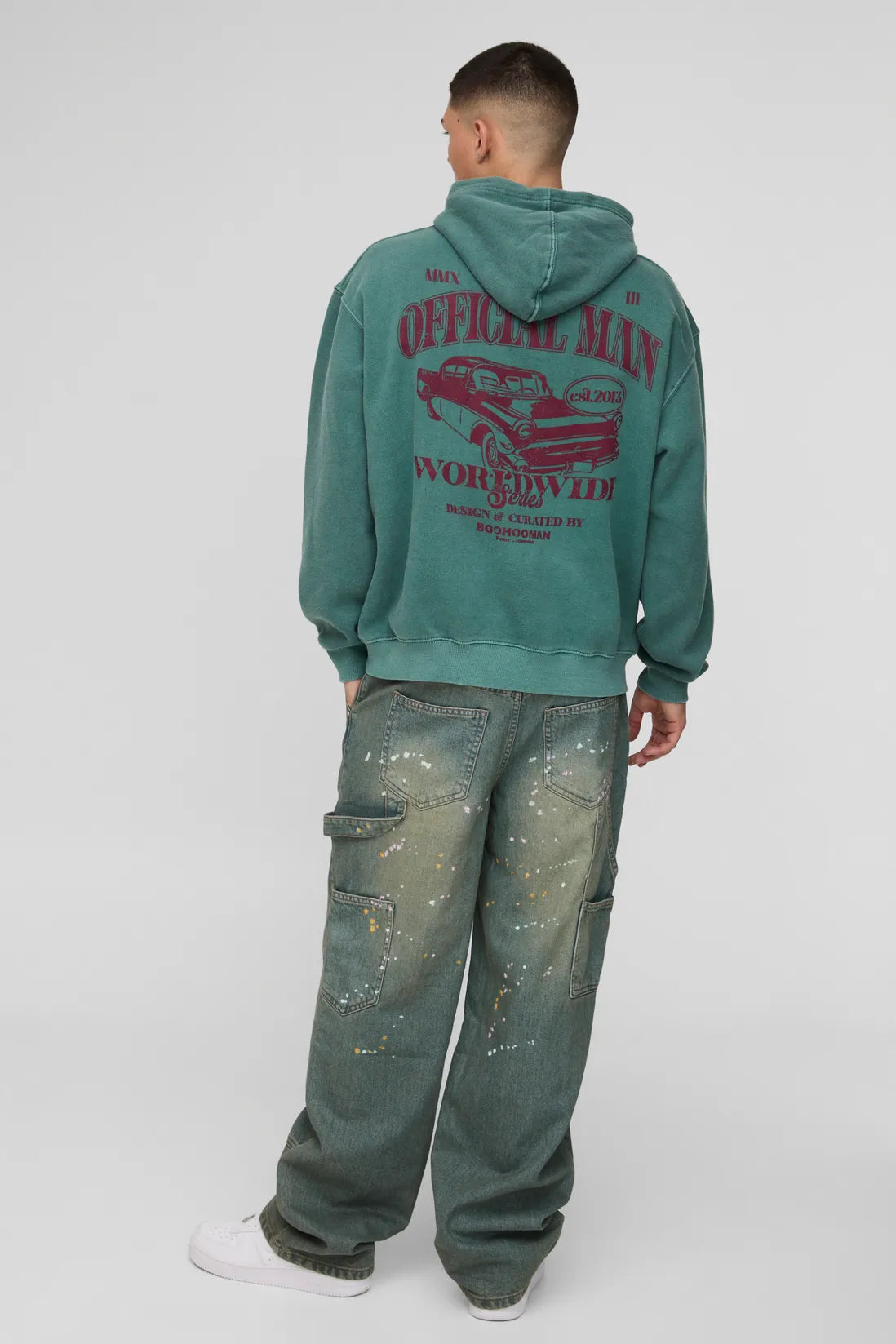 Relaxed Rigid Paint Splatter Carpenter Denim Jeans
