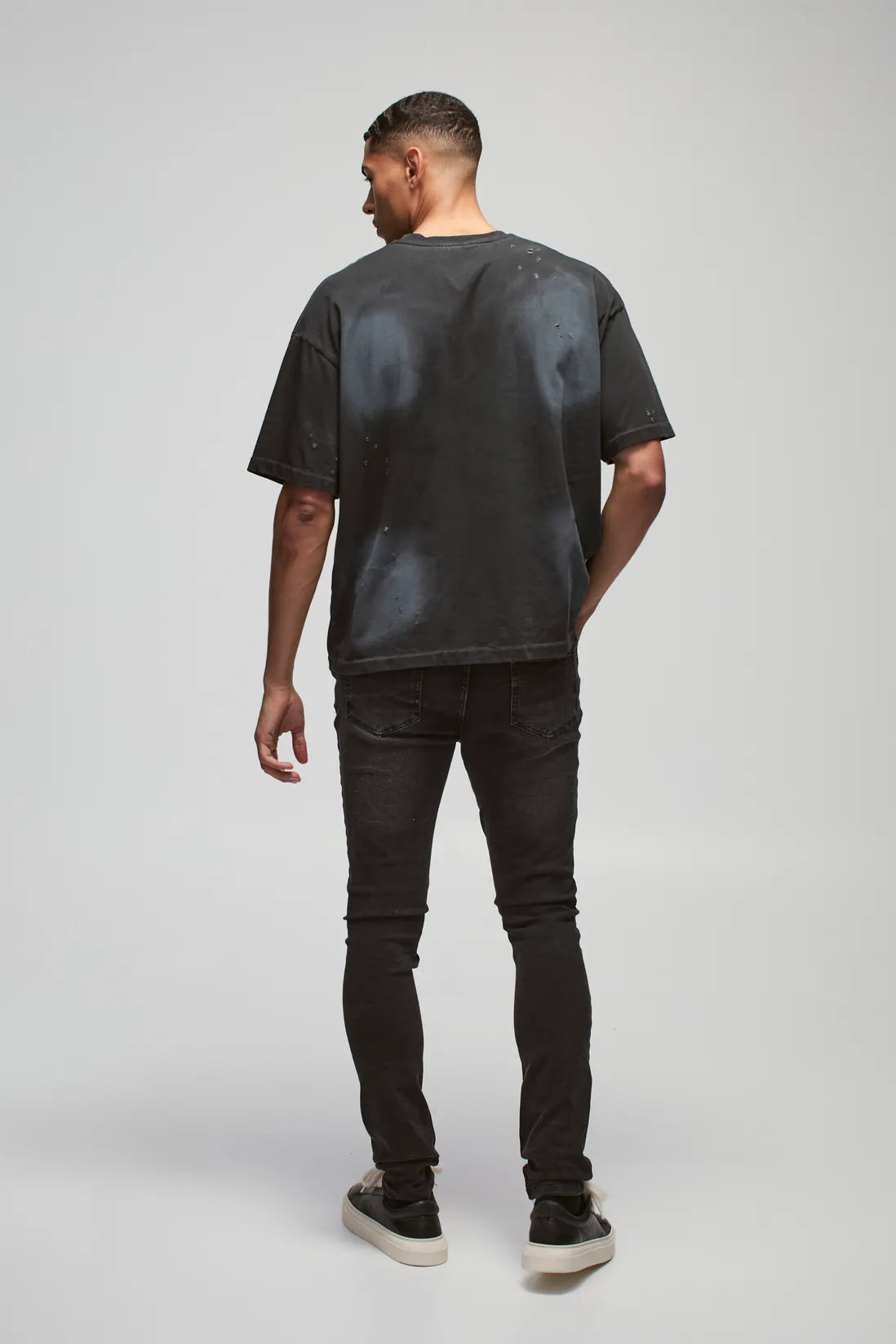 Skinny Stretch Stacked Washed Jeans