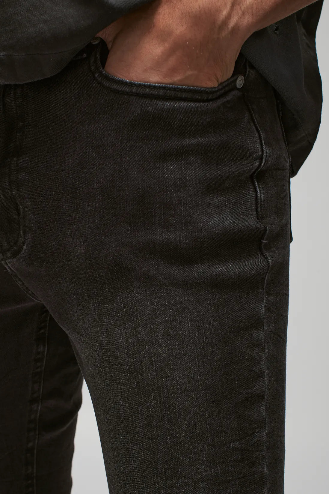 Skinny Stretch Stacked Washed Jeans