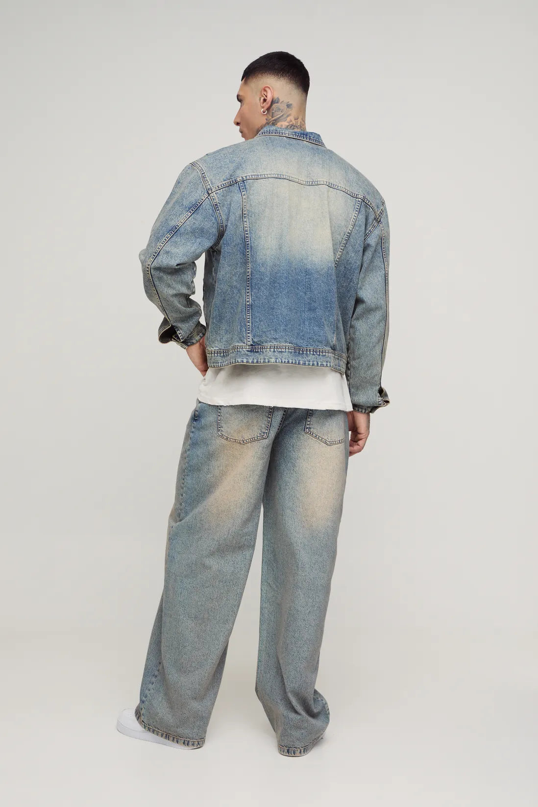 Tall Stonewash Boxy Oversized Denim Jacket