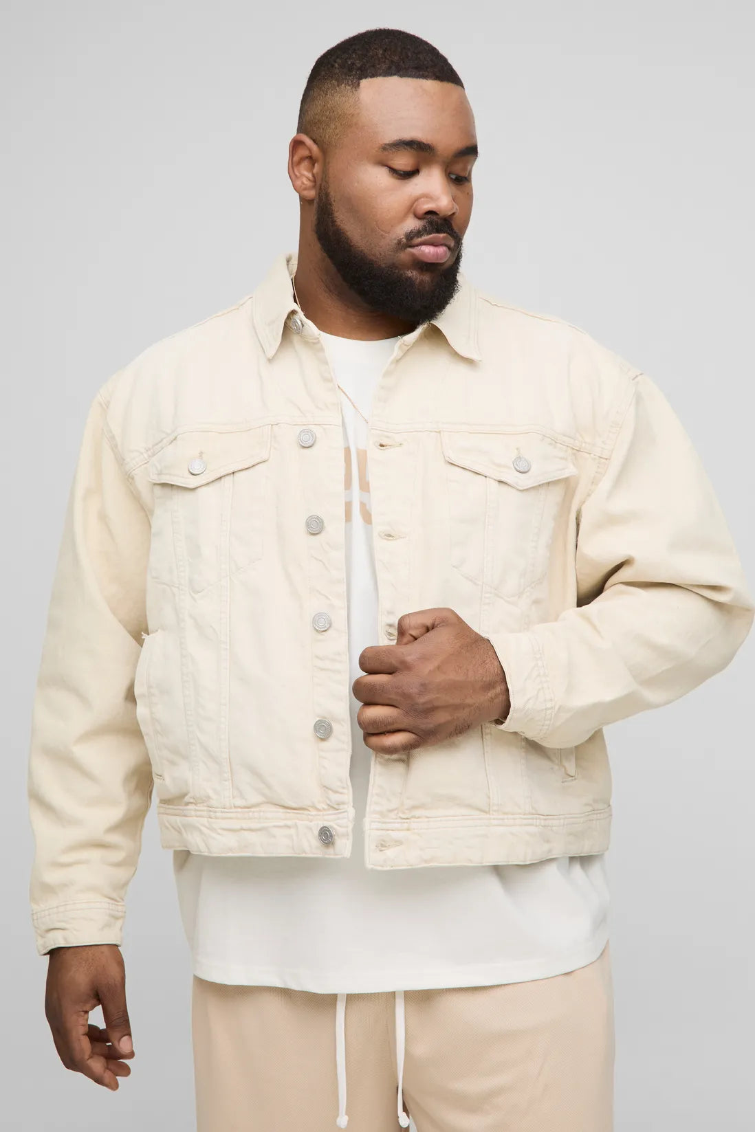 Plus Washed Boxy Oversized Denim Jacket