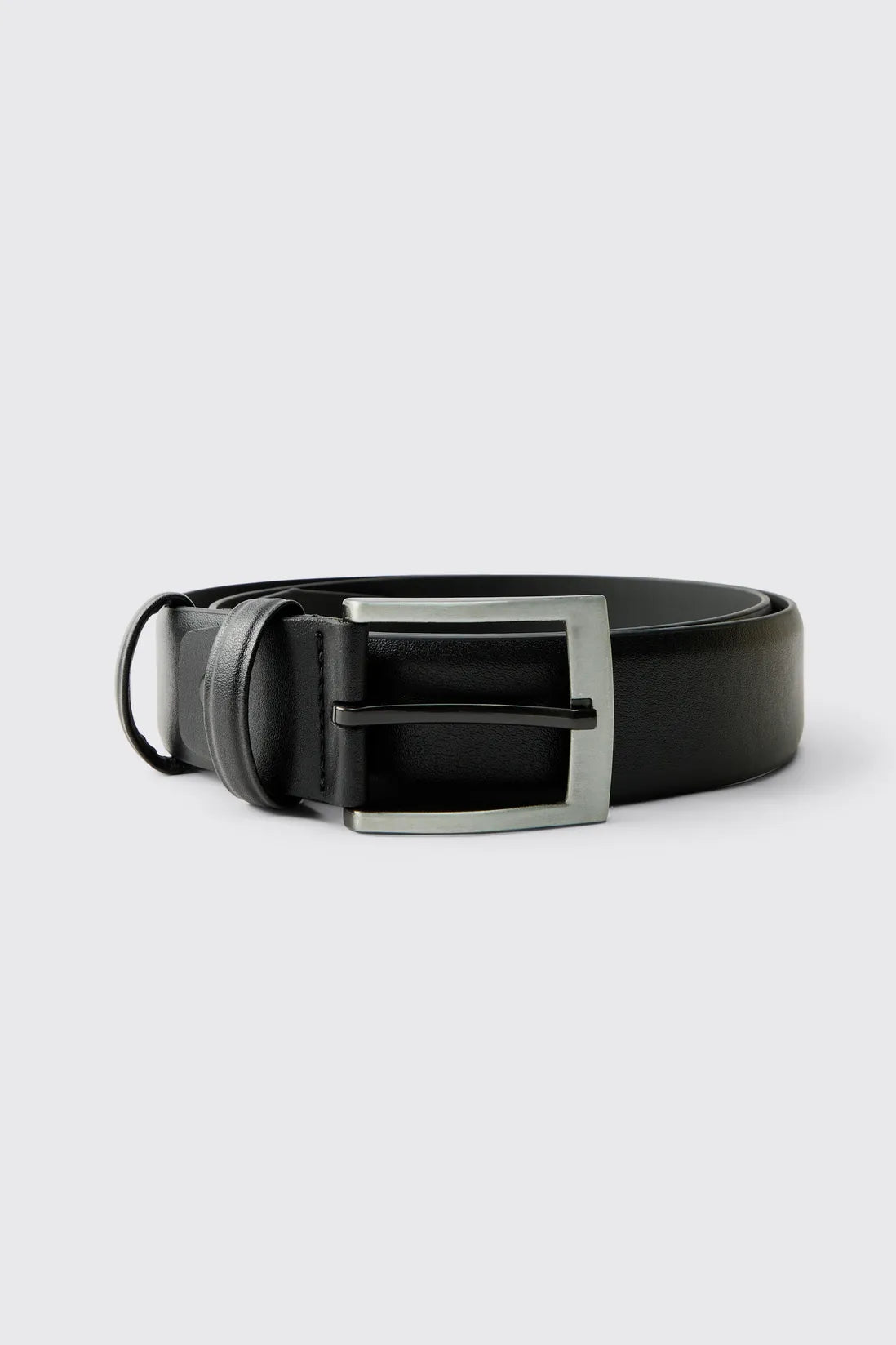 Black Belt With Silver Buckle