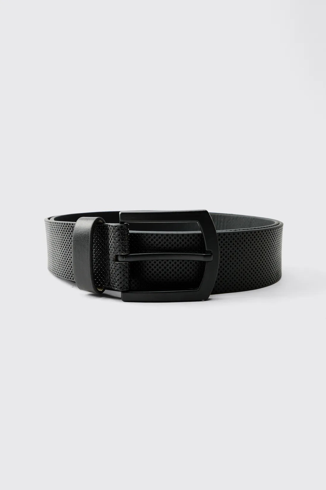 Black Textured Belt