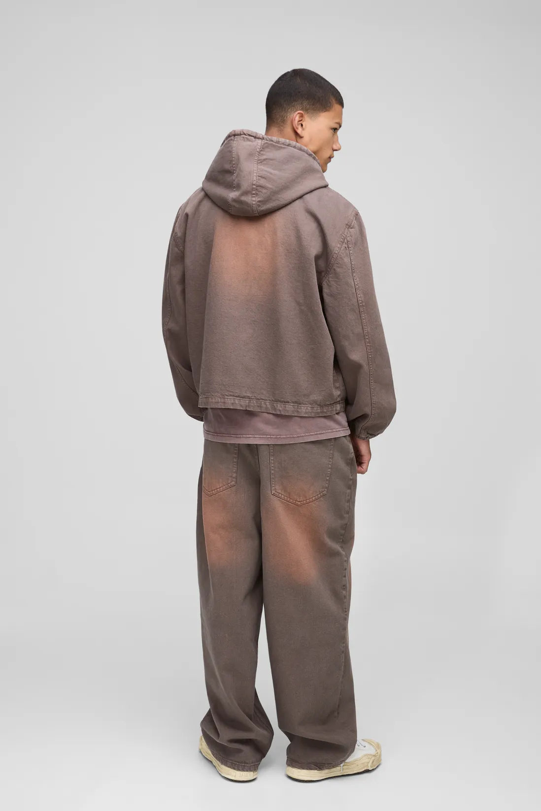 Super Baggy Rigid Washed Brown Jeans