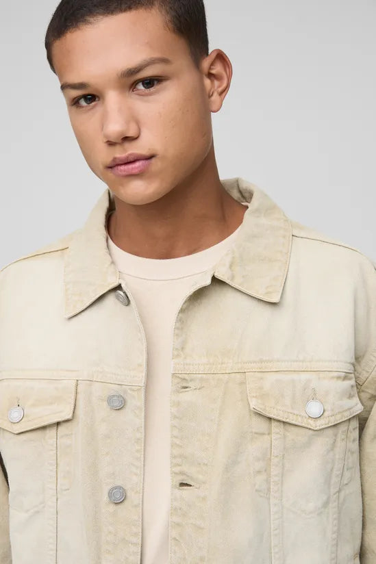 Regular Washed Stone Denim Jacket