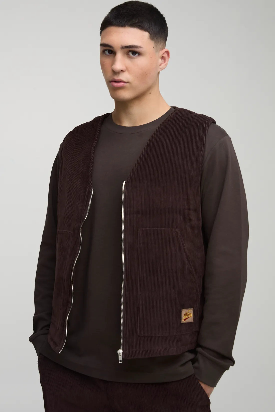 Oversized Boxy Corduroy Vest