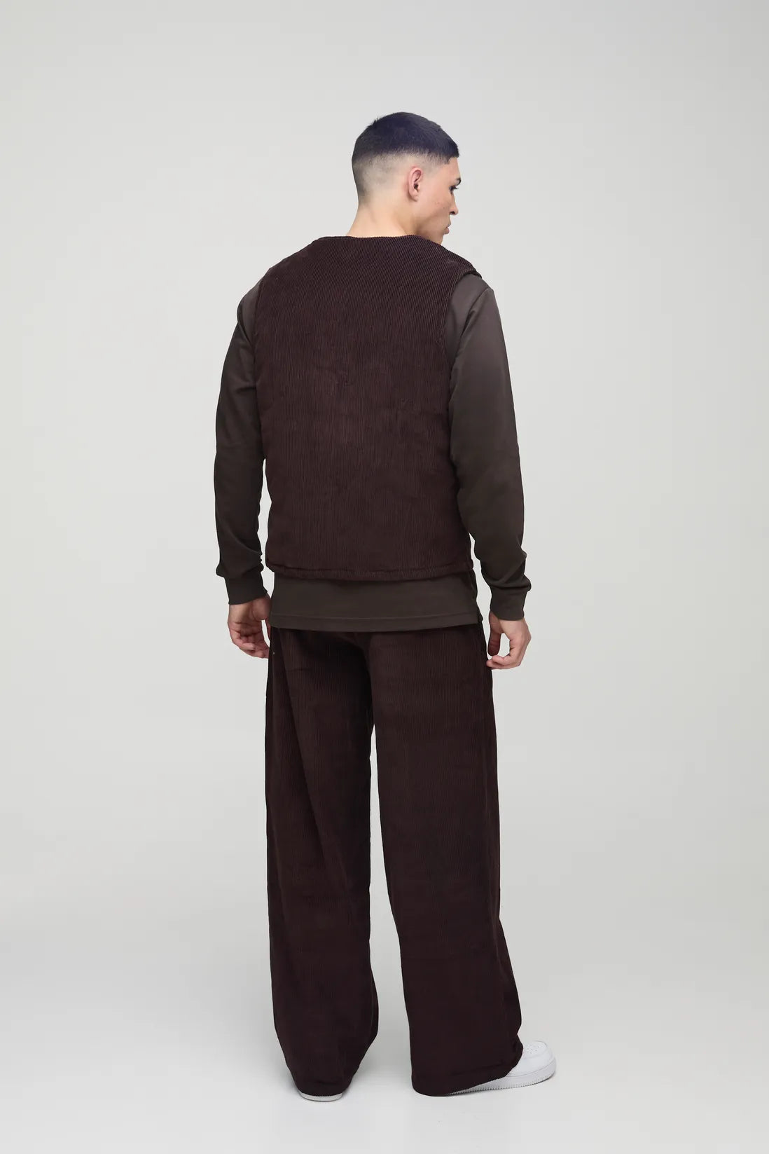 Oversized Boxy Corduroy Vest