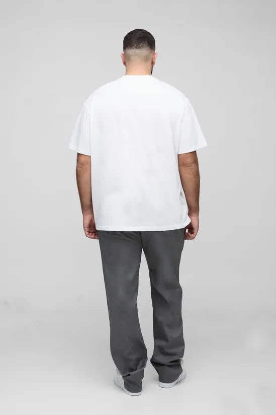 Plus Drawcord Waist Stacked Flared Gusset Trousers