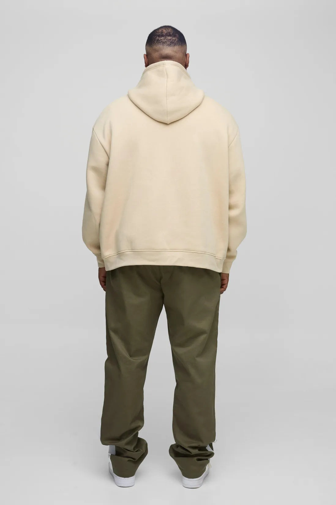 Plus Extended Drawcord Stacked Flared Trousers