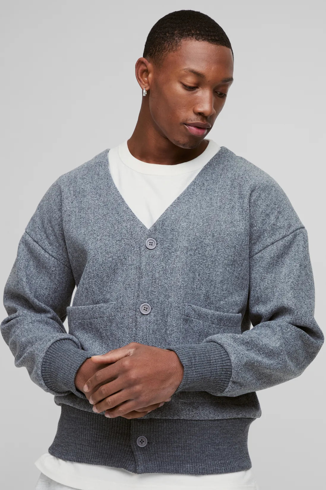 Boxy Open Neck Bomber Jacket