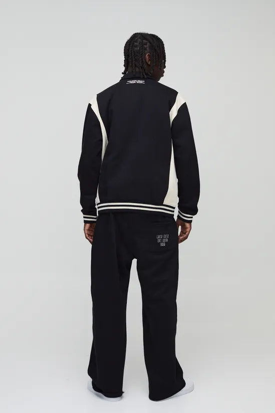 Oversized Bm Signature Colour Block Jersey Jacket