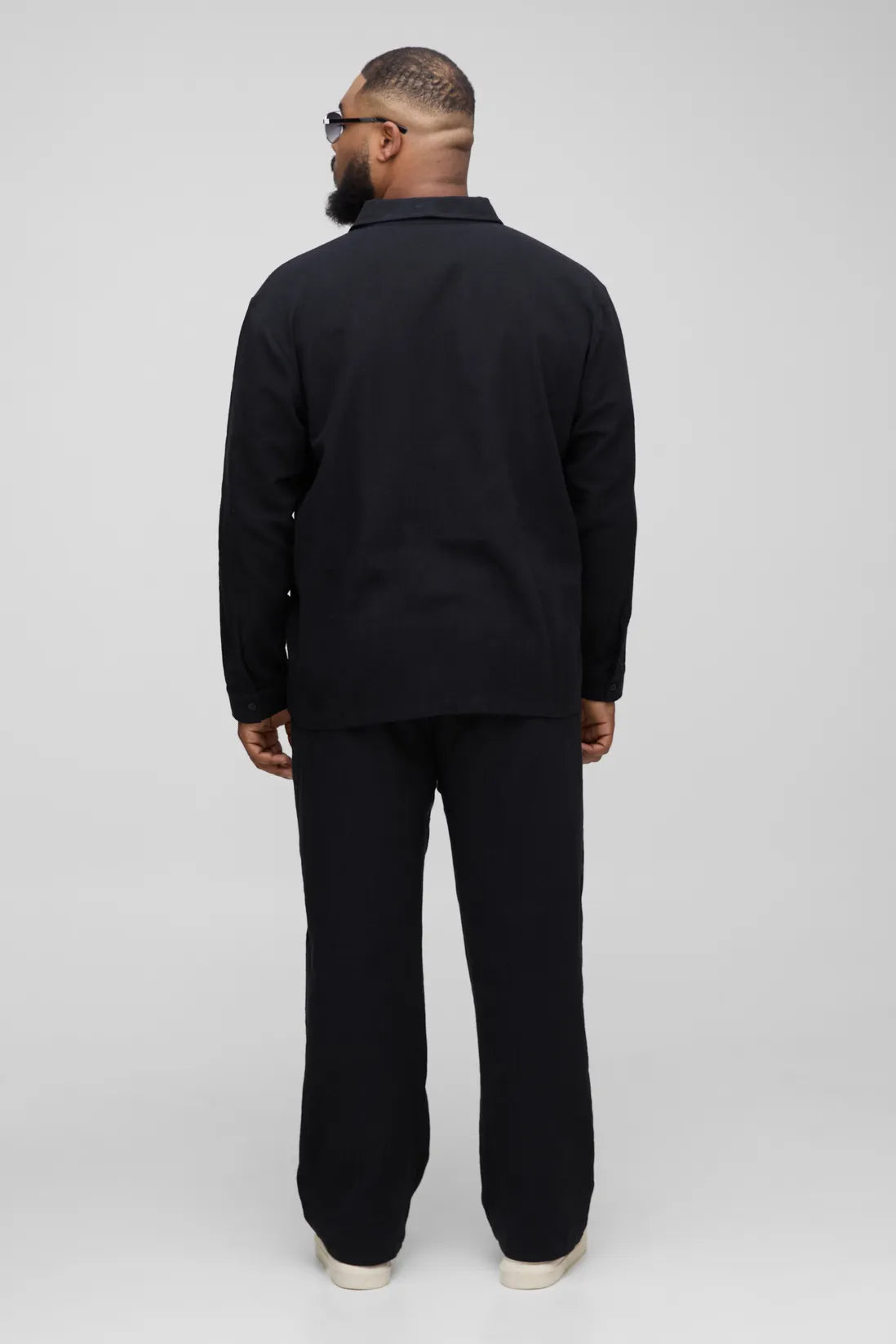 Plus Linen Relaxed Fit Trousers