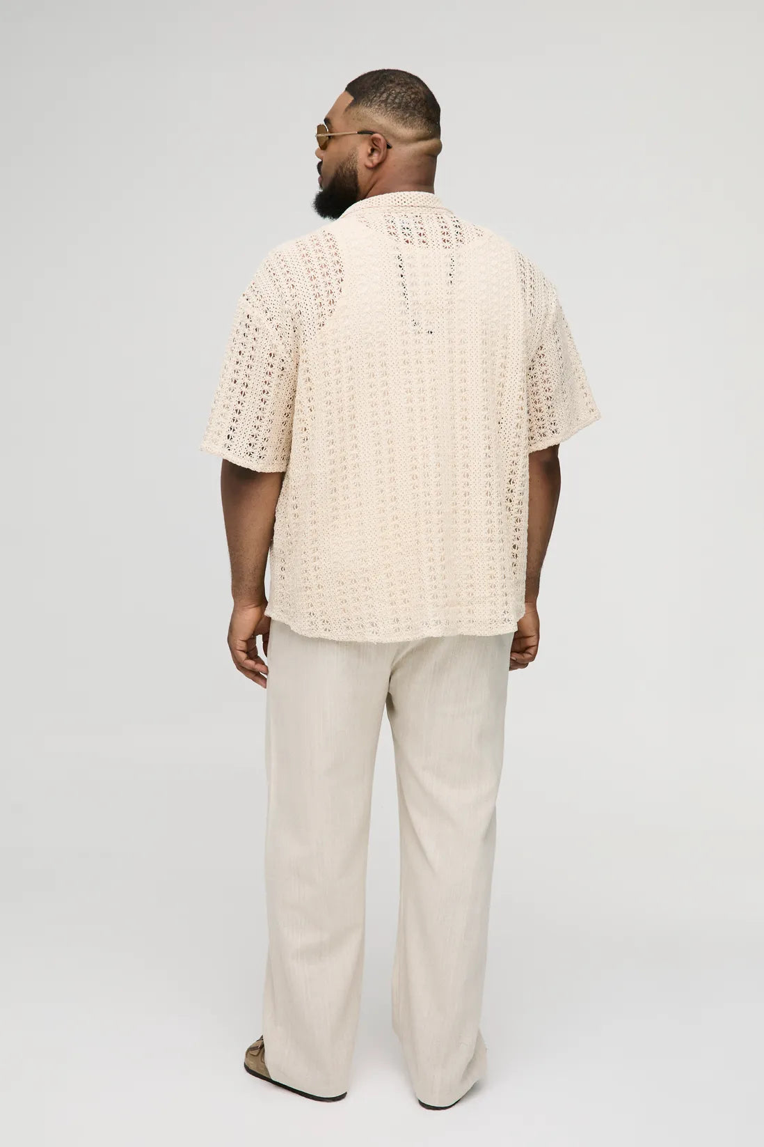 Plus Linen Relaxed Fit Trousers