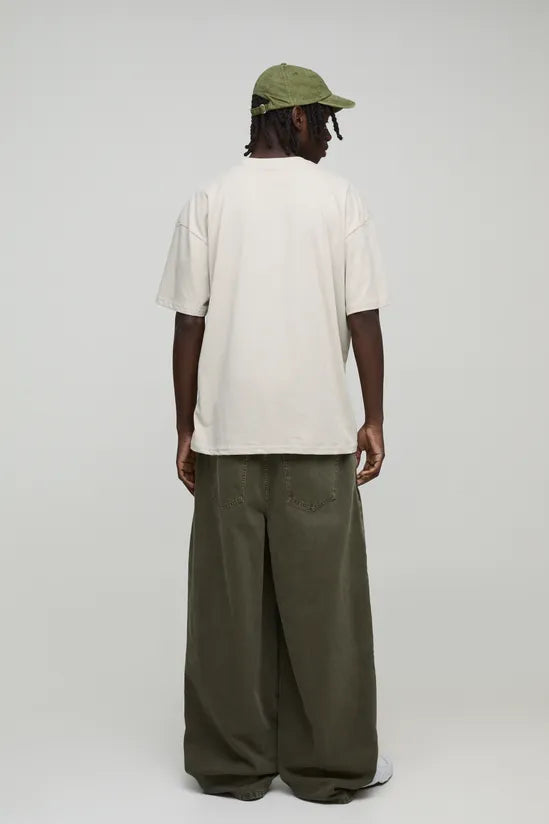 Oversized Homme Established Varsity Printed T-Shirt