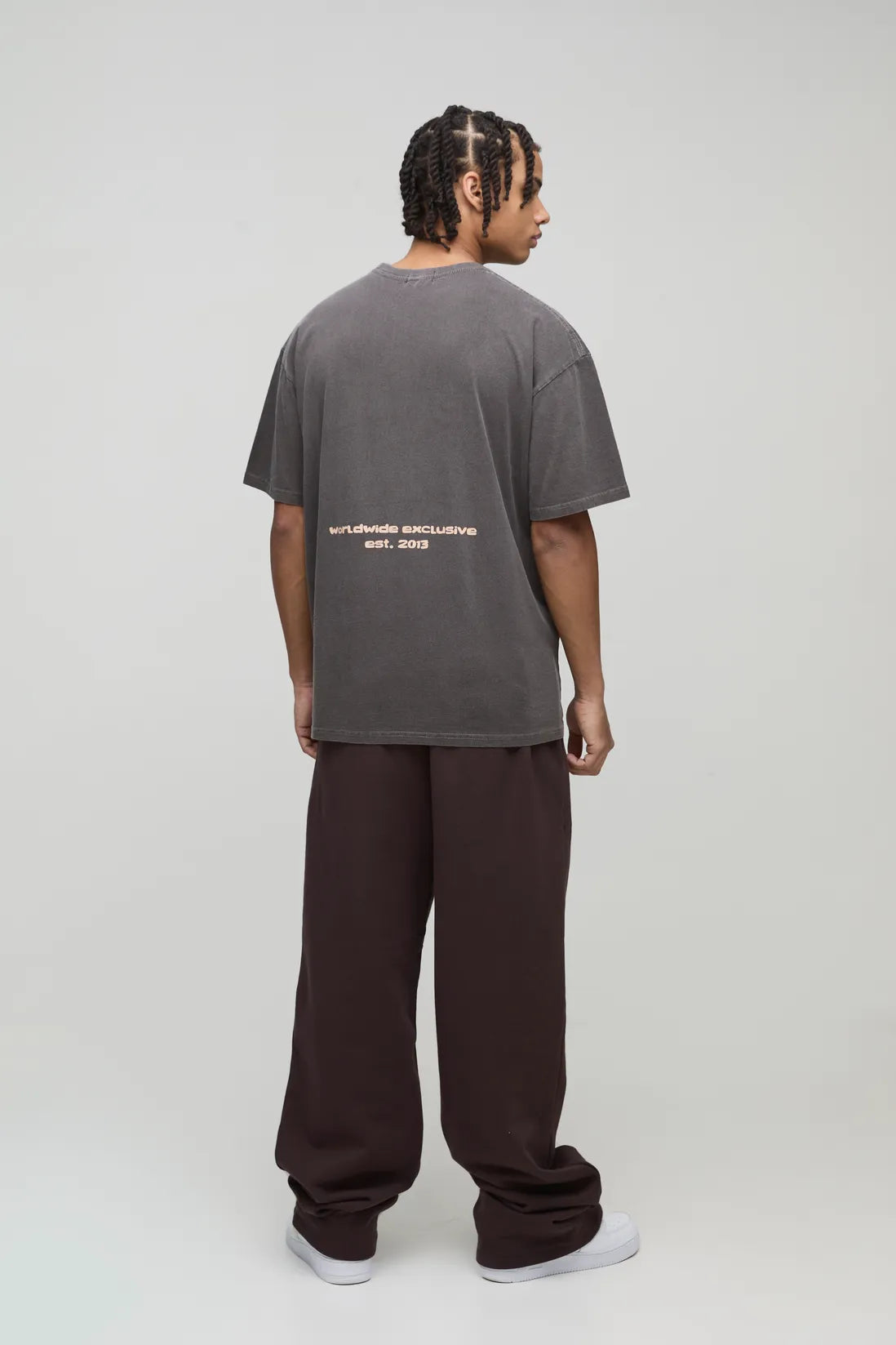 Oversized Sunset Western Puff Print Washed Graphic T-Shirt