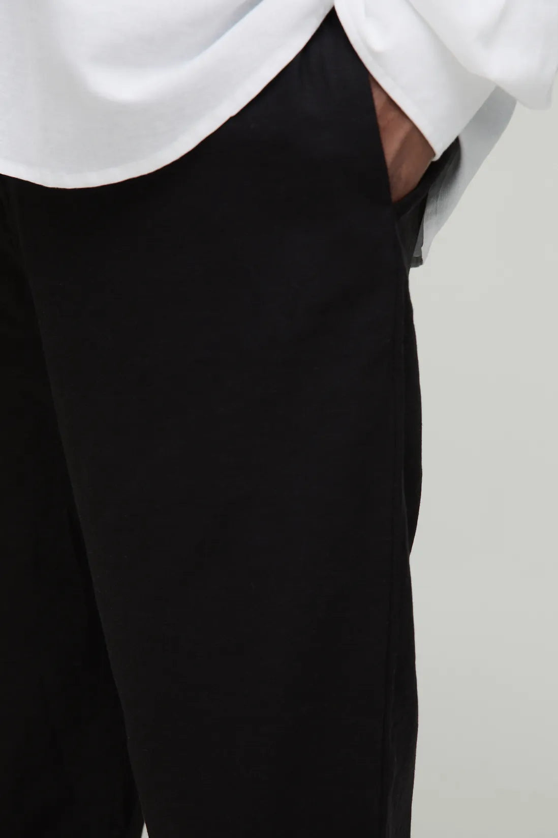 Plus Linen Blend Tailored Tapered Trousers