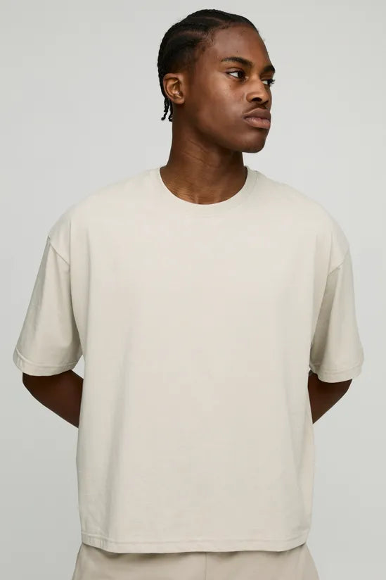 Basic Oversized Boxy Crew Neck T-shirt