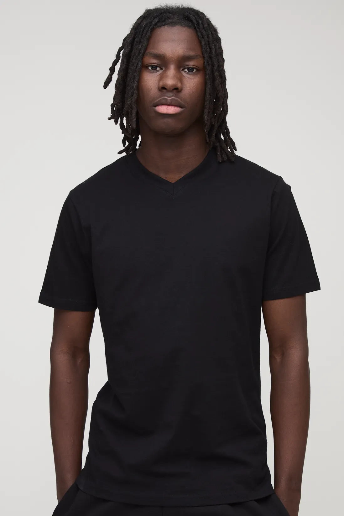 Slim Fit Basic V Neck T-Shirt