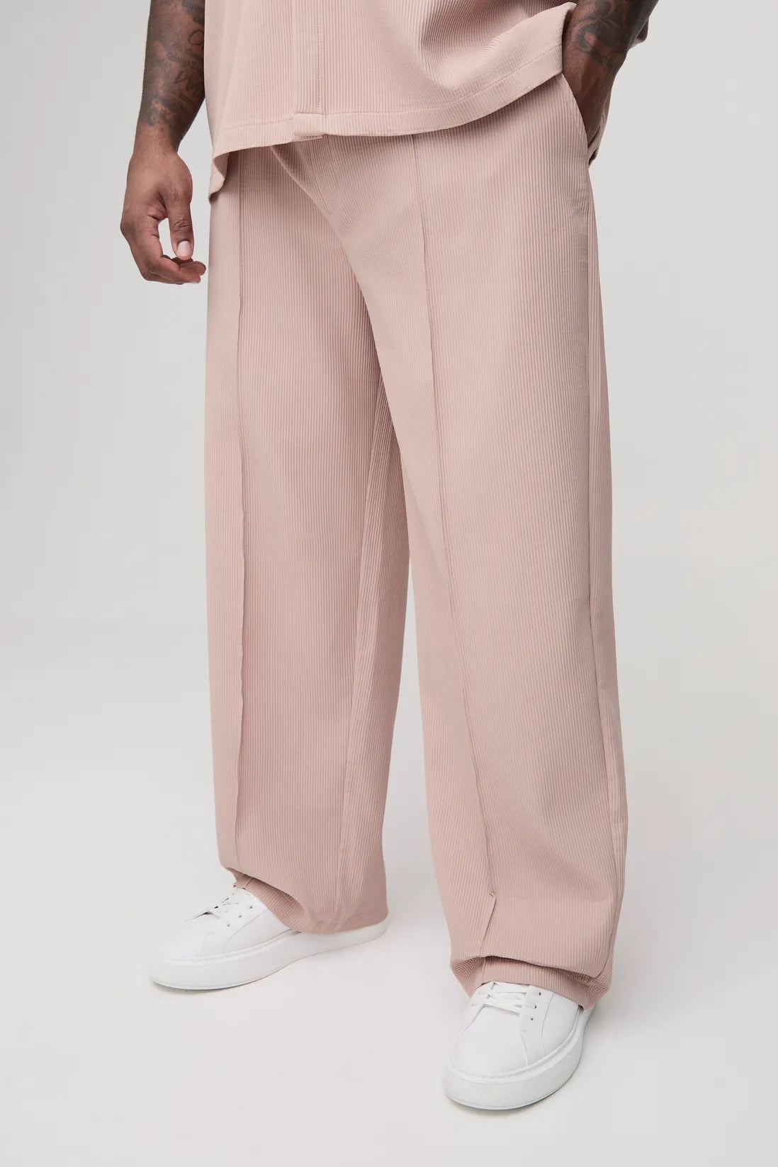 Plus Pleated Relaxed Fit Trousers