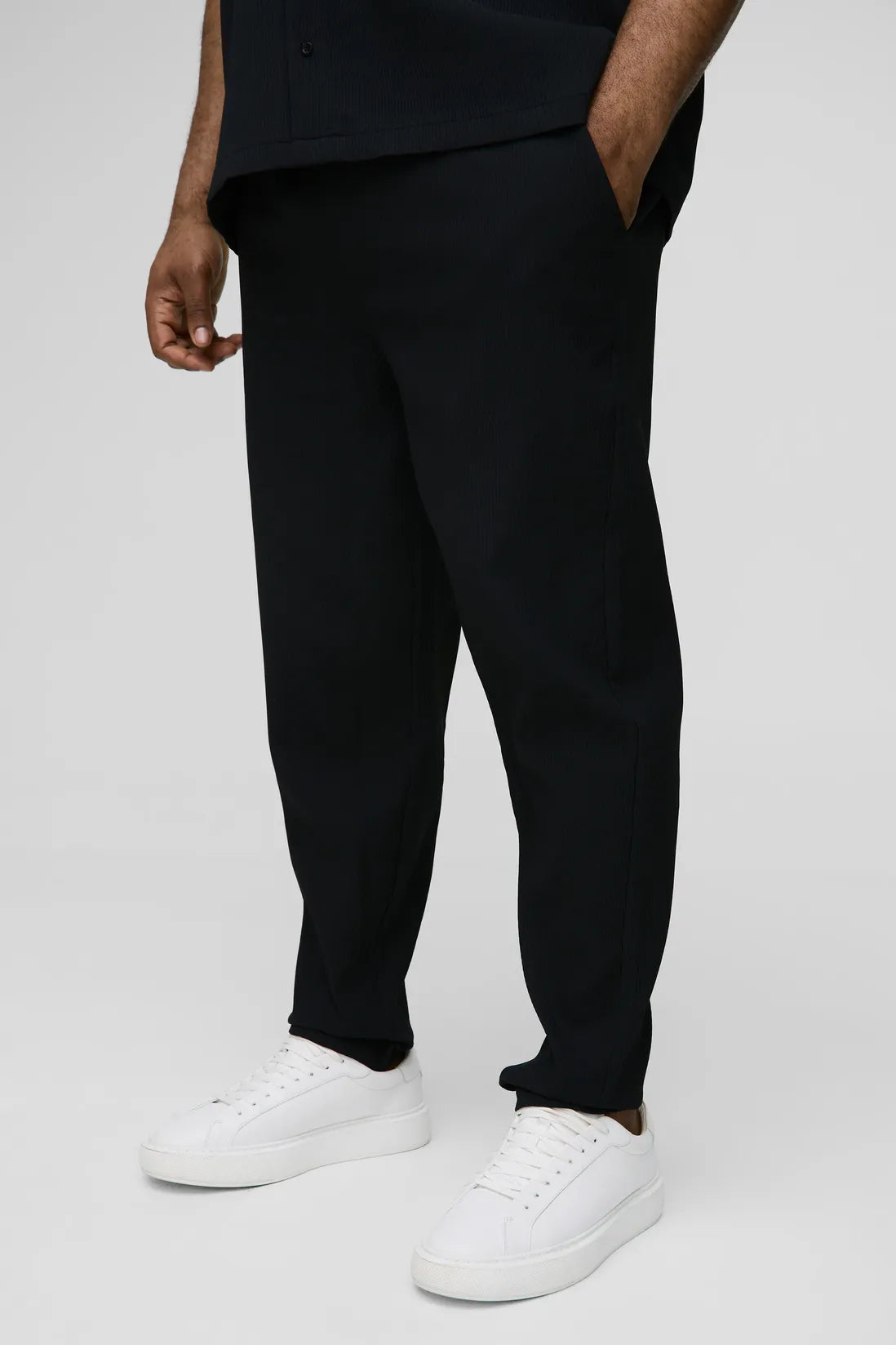 Plus Pleated Slim Fit Trousers
