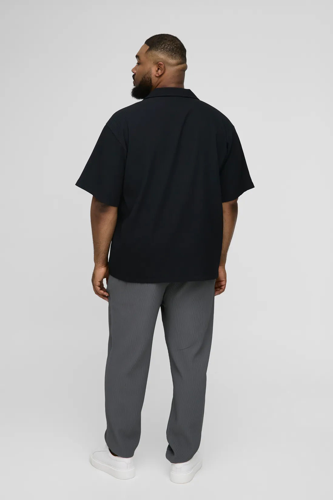 Plus Pleated Tapered Trousers