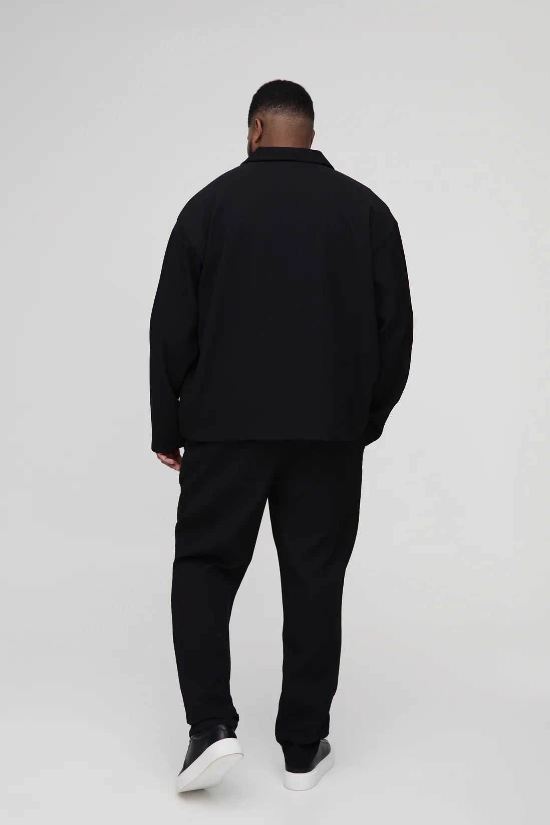 Plus Pleated Tapered Trousers