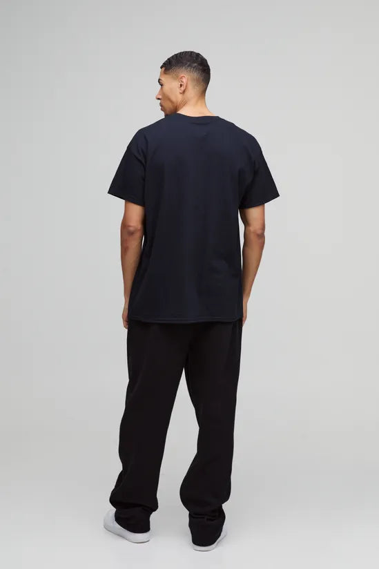 Oversized Nirvana Floral Heart License T-Shirt