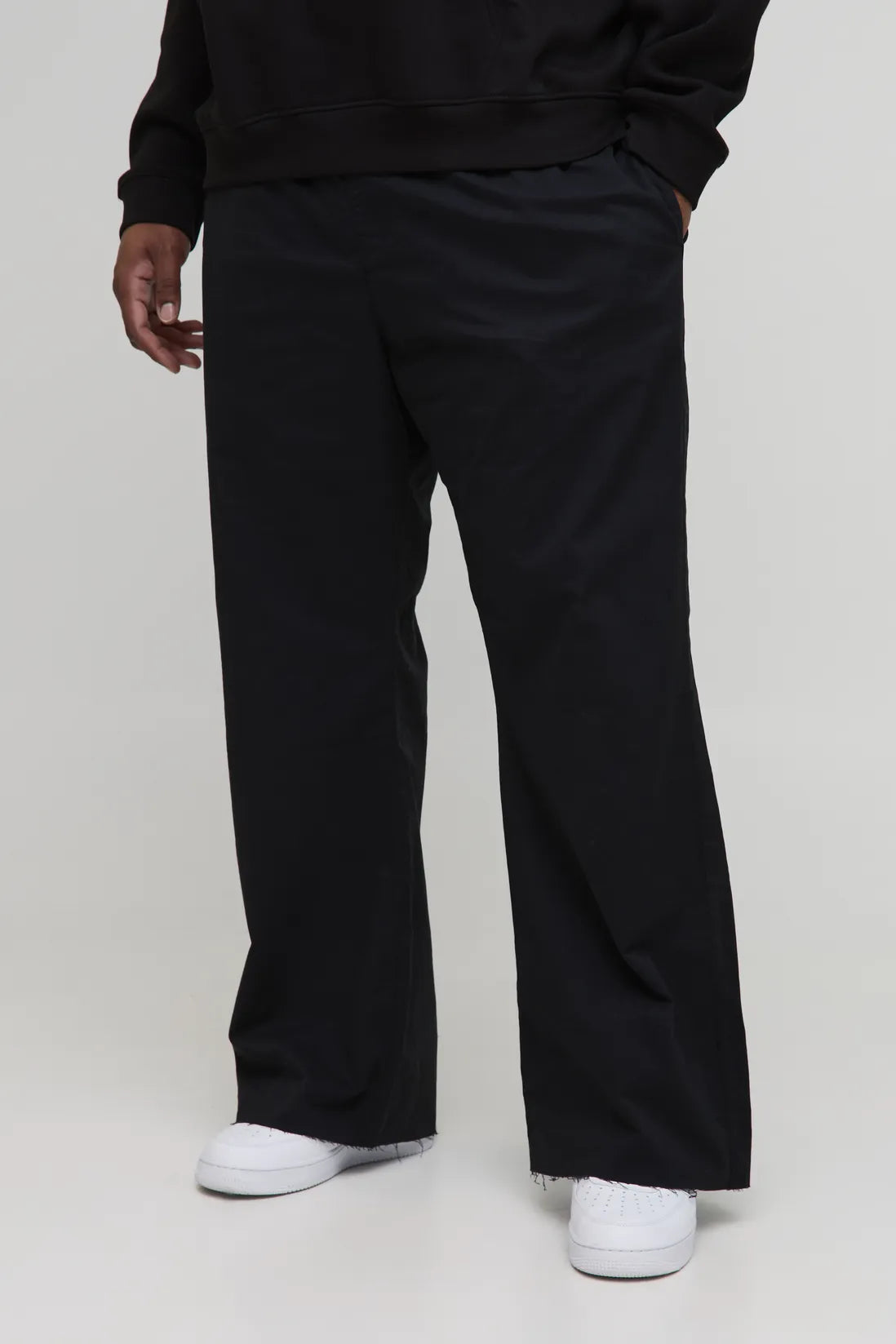 Plus Elasticated Waist Flared Trousers