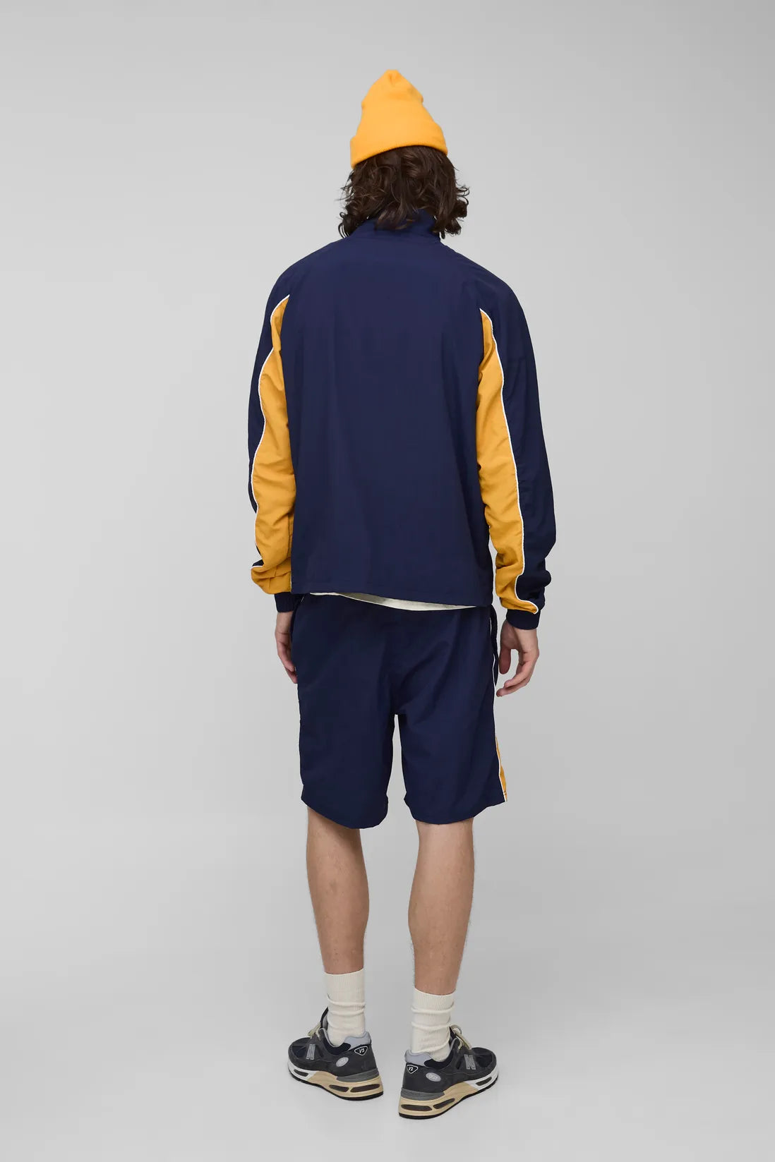 Tall Crinkle Nylon Panelled Regular Track Jacket